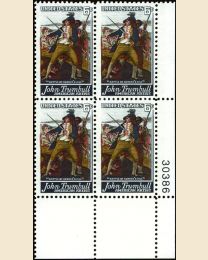 #1361- 6¢ Trumbull Art Plate Block