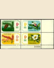 #1376S- 6¢ Botanical Congress Plate Block