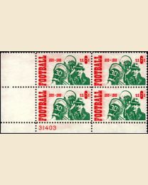#1382- 6¢ College Football Plate Block