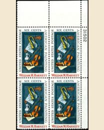 #1386- 6¢ William M. Harnett Plate Block