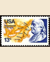 US #1690a Missing Light Blue Error