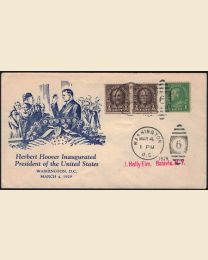 March 4, 1929 Herbert Hoover Inaugural Cover - note cover cachet may vary