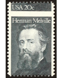 US #2094 Herman Melville Perforation Error where the USA 20c appears at the top