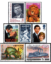 300 Worldwide Stamps