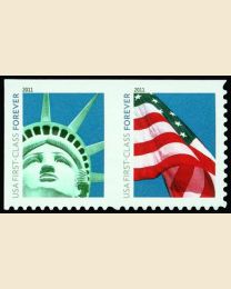 #4518S- (44¢) Liberty & Flag Bklt