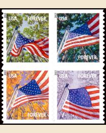 #4778S- (46¢) Flag in Four Seasons booklet