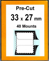 Pre-cut Mounts  33 x 27 mm  (stamp w x h)