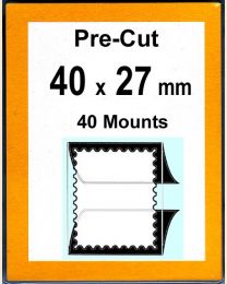 Pre-cut Mounts  40 x 27 mm  (stamp w x h)