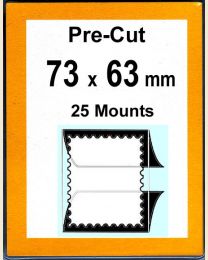 Pre-cut Mounts  73 x 63 mm  (stamp w x h)