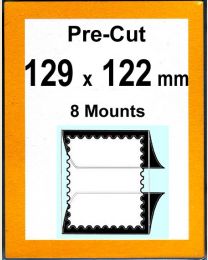 Pre-cut Mounts 129 x 122 mm  (stamp w x h)
