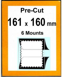 Pre-cut Mounts 161 x 160 mm  (stamp w x h)