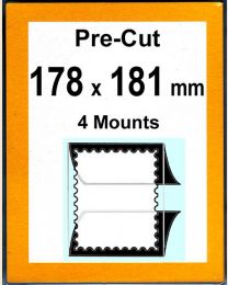 Pre-cut Mounts 178 x 181 mm  (stamp w x h)