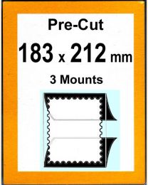 Pre-cut Mounts 183 x 212 mm  (stamp w x h)