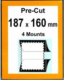 Pre-cut Mounts 187 x 160 mm  (stamp w x h)