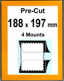 Pre-cut Mounts 188 x 197 mm  (stamp w x h)