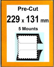 Pre-cut Mounts 229 x 131 mm  (stamp w x h)