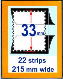 33 mm high,   215 mm mount strip