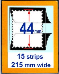 44 mm high,   215 mm mount strip