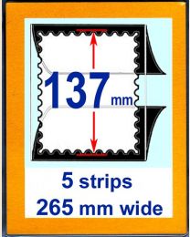 137 mm high,   265 mm mount strip