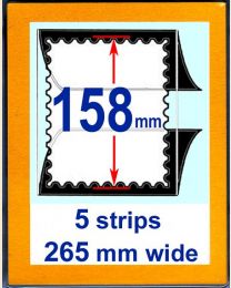 158 mm high,   265 mm mount strip