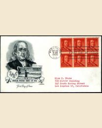 #1030 - 1/2¢ Franklin: FDC