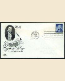 #1038 - 5¢ J. Monroe: FDC