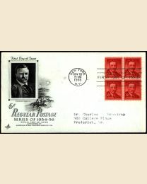 #1039 - 6¢ T. Roosevelt: FDC