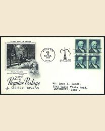 #1048 - 25¢ P. Revere: FDC