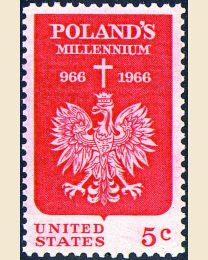 #1313 - 5¢ Polish Millennium