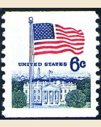 #1338A - 6¢ Flag & White House