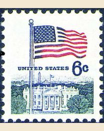 #1338D - 6¢ Flag & White House