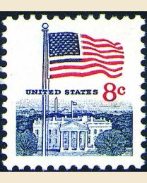 #1338F - 8¢ Flag & White House