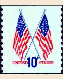 #1519 - 10¢ 50 & 13 Star Flags