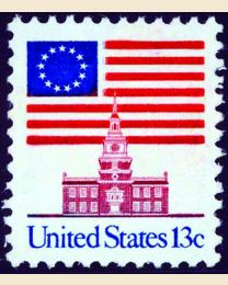 #1622C - 13¢ Flag over Independence Hall
