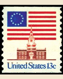 #1625 - 13¢ Flag over Independence Hall