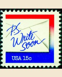 #1810 - 15¢ Write Soon red