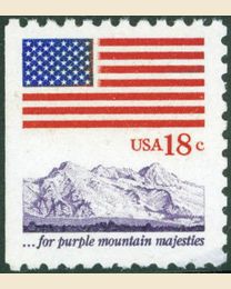 #1893 - 18¢ Flag over Mountains