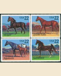 #2155S - 22¢ American Horses