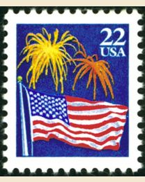 #2276 - 22¢ Flag & Fireworks