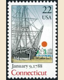 #2340 - 22¢ Connecticut (1988)