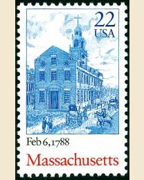 #2341 - 22¢ Massachusetts (1988)