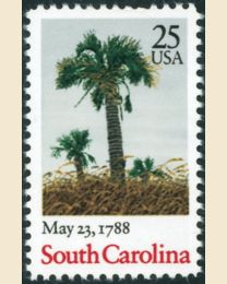 #2343 - 25¢ South Carolina (1988)