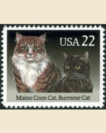 #2374 - 22¢ Coon & Burmese