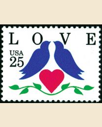 #2440 - 25¢ Love - Birds & Heart