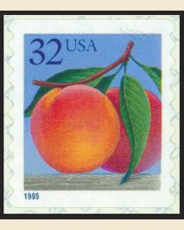 #2495 - 32¢ Peaches coil perf 8.8