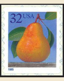 #2495A - 32¢ Pear coil perf 8.8