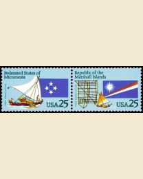 #2506S - 25¢ Micronesia/Marshall Islands