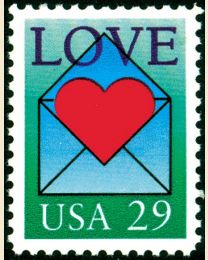 #2618 - 29¢ Love: Heart and Envelope