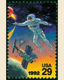 #2632 - 29¢ Astronaut, Space Shuttle & Space Station