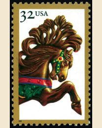 #2979 - 32¢ Gold Carousel Horse